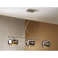 Argos 3 Light Crystal Bar Ceiling Pendant Chrome, G9