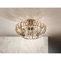 Ariadna 9 Light Crystal Flush Ceiling Light Chrome, champagne, G9