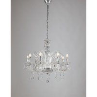 8 Light Chandeliers Chrome, Crystal 14 70x65cm