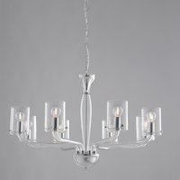 AURORA 8 Light Chandeliers with Shades Transparent 79.2x48cm