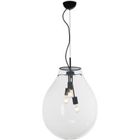 AZUMA 3 Light Pendant Ceiling Light Transparent 48x69.5cm