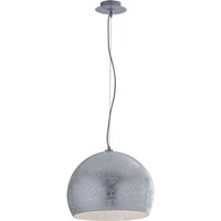 VANITY 3 Light Dome Pendant Ceiling Light Silver 40x33cm