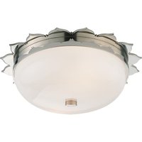 Rachel Flush Light Nickel, Ceiling Light, Polished Nickel - Andrew Martin