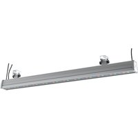 WALLWASHER Outdoor LED 36 Light Recessed Floor & Decking Aluminum, IP65 RGB 122.5x14.5x8.2cm