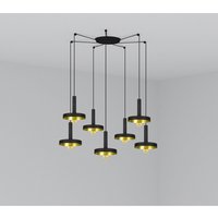 Whizz Cluster Pendant Ceiling Light Black, E27