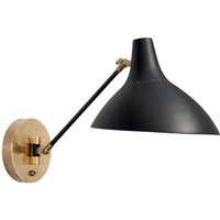 Charlton Wall Light Black, Wall Light, Antique Brass/Black - Andrew Martin