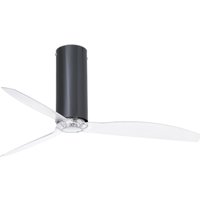 Tube Medium Ceiling Fan Clear, Black Gloss - Optional LED Light Sold Separately