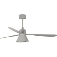 Amelia Large Cone Led Grey Ceiling Fan, 6 Speed