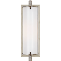 Calliope Short Wall Light Nickel, Wall Light, Short, Polished Nickel/White Glass - Andrew Martin