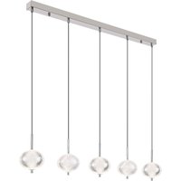 Aida Bar Pendant Ceiling Light Chrome 5x LED 3000-4500K