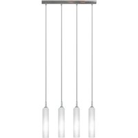 4 Light Straight Bar Pendant Ceiling Light Satin Nickel