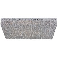Wire Glass & Crystal Ceiling Light Aluminum