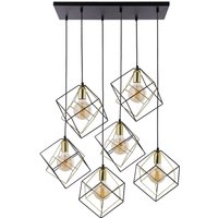Alambre Cluster Pendant Ceiling Light Black, Gold 6xE27