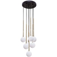 Ali Cluster Pendant Ceiling Light, Black, 7x G9