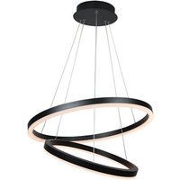 Ano Twin Ring Ceiling Pendant 60W Led Black Matt