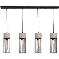 Ayios Line Bar Light 4 Bar Light Concrete Steel Black