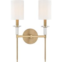Amherst Wall Light Double, Wall Light, Aged Brass - Andrew Martin