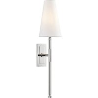 Bowery Tapered Wall Light Nickel, Wall Light, Polished Nickel - Andrew Martin