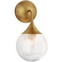 Cristol Single Wall Light Brass, Wall Light, Hand-Rubbed Antique Brass - Andrew Martin