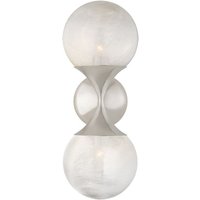 Cristol Double Wall Light Nickel, Wall Light, Polished Nickel - Andrew Martin