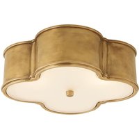 Basil Flush Brass, Ceiling Light, Large, Natural Brass - Andrew Martin