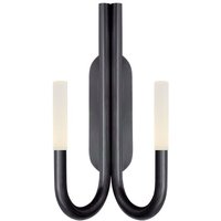Rousseau Double Wall Light Bronze, Wall Light, Bronze / Crystal - Andrew Martin