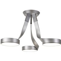 Otto 3 Light Semi Flush Ceiling, 3 x 12W LED, 3000K, 2880lm, Silver, Polished Chrome