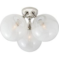 Cristol Flush Light Nickel, Flush Mount, Polished Nickel - Andrew Martin