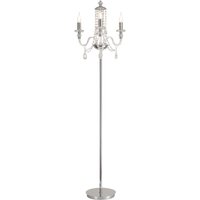 Allegany Floor Lamp, 3 Light E14, Polished Chrome, Clear Glass, Crystal, (ITEM REQUIRES CONSTRUCTION, CONNECTION)