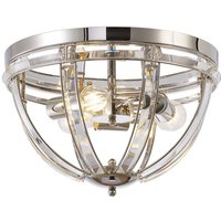 Vestal Round Flush, 3 Light E27, Polished Nickel