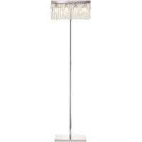 Wethersfield 50x15cm Rectangular Floor Lamp, 4 Light E14, Polished Chrome, Crystal