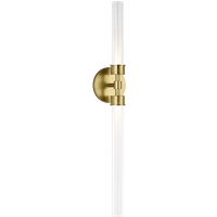 Linger Double Wall Light Brass, Wall Light, Natural Brass Andrew Martin