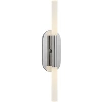 Rousseau Wall Light Nickel, Wall Light, Polished Nickel & Etched Crystal - Andrew Martin