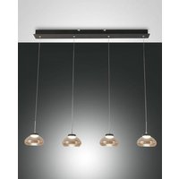 Arabella LED Straight Bar Pendant Ceiling Light Amber Glass