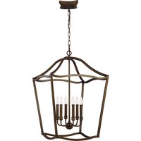 Yarmouth 6 Light Pendant, Painted Aged Brass