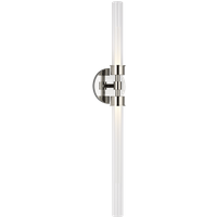 Linger Double Wall Light Nickel, Wall Light, Polished Nickel - Andrew Martin