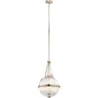 Aster 3 Light Globe Ceiling Pendant Polished Nickel, E14
