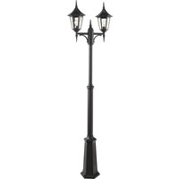 Valencia 2 Light Twin Outdoor Post Lantern Black IP54, E27