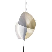 Voiles LED Small Pendant Light Chrome 1-10V Dimming with Ceiling Rose 490cm 4855lm 3000K