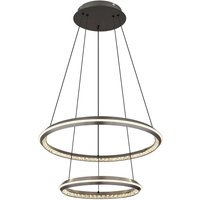 Alaina Pendant Ceiling Light Grey Matt 2x LED Dimmable 2700-6000K