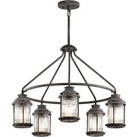 Ashland Bay 5 Light Outdoor Chandelier Pendant Lighting Zinc IP44, E27