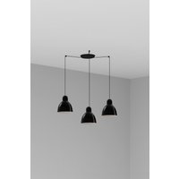 Venice 3 Light Cluster Pendant Ceiling Light Shiny Black