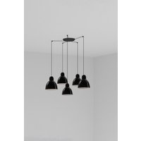 Venice 5 Light Cluster Pendant Ceiling Light Shiny Black