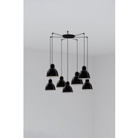 Venice 7 Light Cluster Pendant Ceiling Light Shiny Black