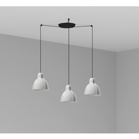 Venice 3 Light White Cluster Drop Pendant Lamp