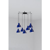 Venice 7 Light Cluster Pendant Ceiling Light Blue