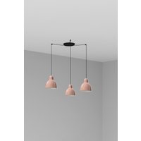 Venice 3 Light Cluster Pendant Ceiling Light Pink
