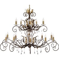 Amarilli 15 Light Candle Chandelier Bronze