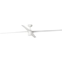 Attos XXL 3 Blade Ceiling Fan Matt White with Light 3000K Wiz Smart System