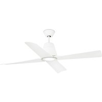 Typhoon Medium 3 Blade Ceiling Fan Matt White with Light IP44 3000K Wiz Smart System